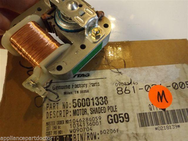 Maytag Microwave 56001338 Motor, Shaded Pole NEW IN BOX Maytag Microwave 56001338 Motor, Shaded Pole NEW IN BOX